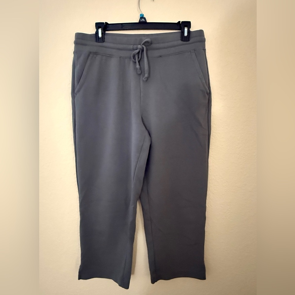 32%Degrees Greenish Gray Drawstring Capri- Classic Cozy Lounge Pants